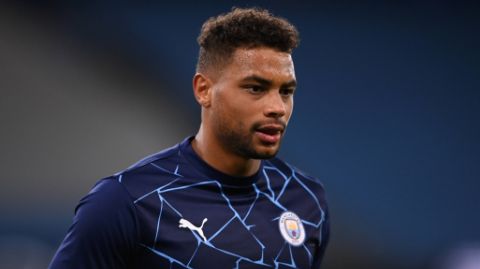 Zack Steffen in Manchester City jersey.